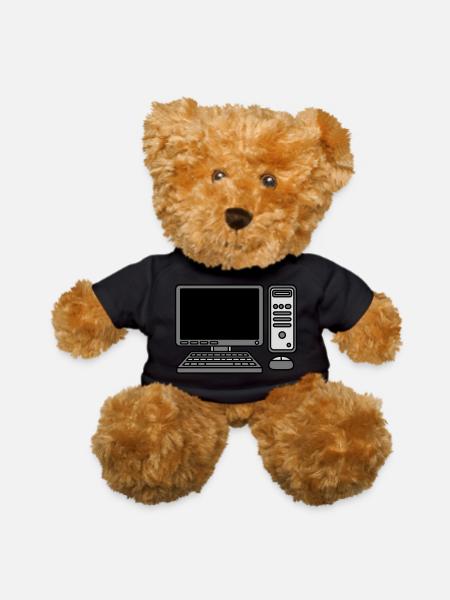 computer keyboard mouse screen - Teddy Bear - black - Front