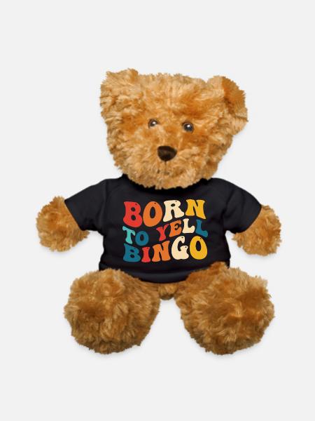 Born To Yell Bingo Apparel - Teddy Bear - black - Front