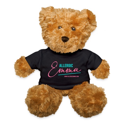 Official Allergic Emma Logo with Website - Teddy Bear
