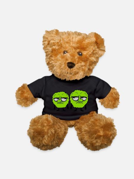 2 monsters eyes roll - Teddy Bear - black - Front