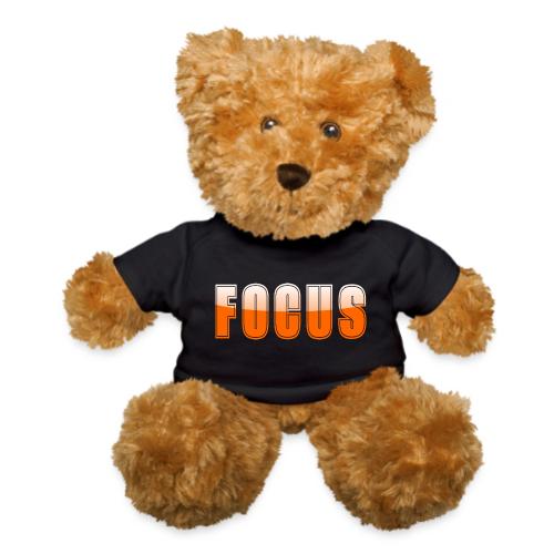 FOCUS Vibrant Orange Motivational Word Design - Teddy Bear