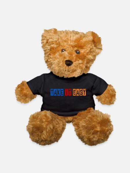 Take it Easy. - Teddy Bear - black - Front