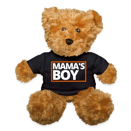 MAMA's Boy (Motorcycle Black, Orange & White Logo) - Teddy Bear