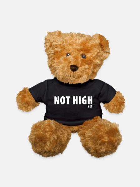 Not High Yet - Teddy Bear - black - Front