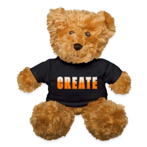 CREATE Vibrant Orange Bold Word Graphic - Teddy Bear
