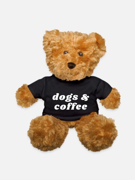 Dog And Coffee - Caffeine - Teddy Bear - black - Front