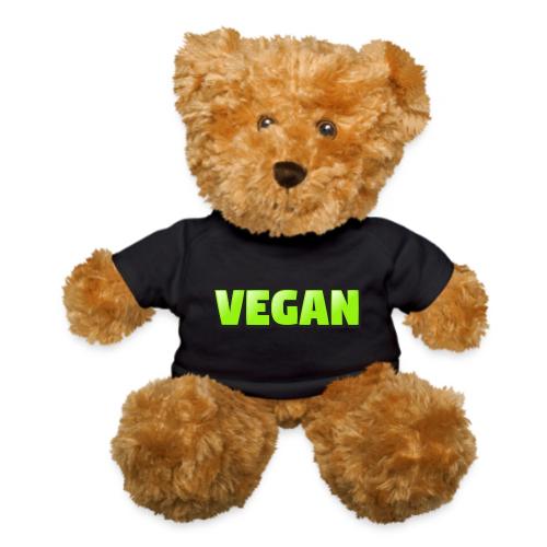 Vegan Bold Green Typography Design - Teddy Bear