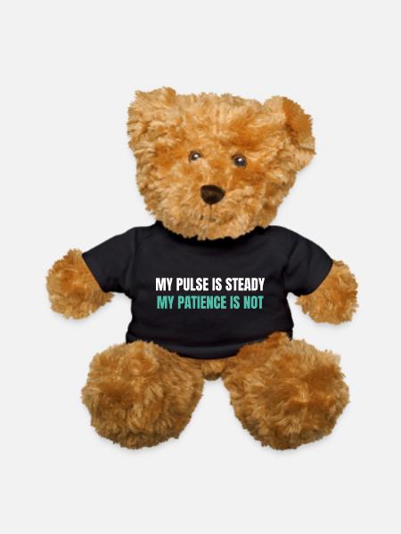 Funny Nursing Graphic Tee - Teddy Bear - black - Front
