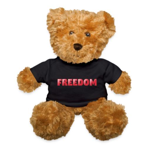 Freedom Bold 3D Word Art Design - Teddy Bear