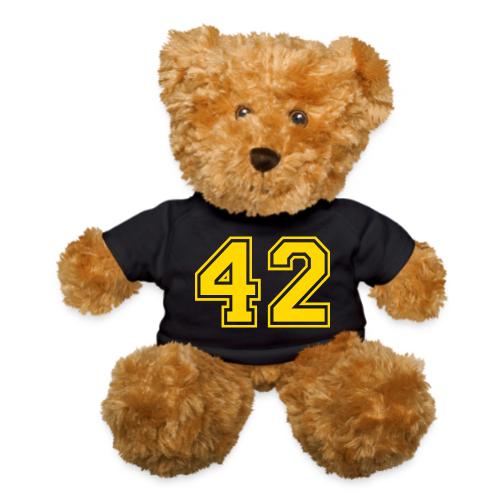 Number 42 in a classic athletic collegiate font - Teddy Bear