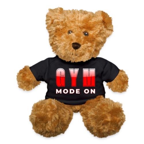 Gym Mode On Fitness Typography Design - Teddy Bear