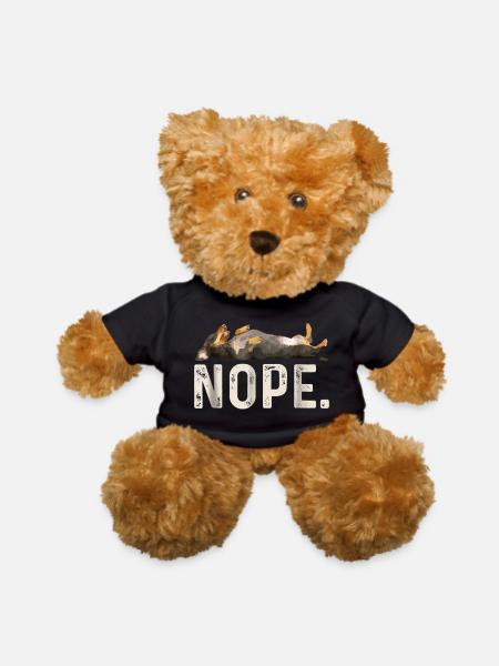 Dachshund Lazy Dog Not Today - Teddy Bear - black