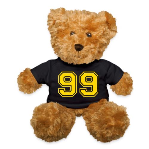 Number 99 in a classic athletic collegiate font - Teddy Bear