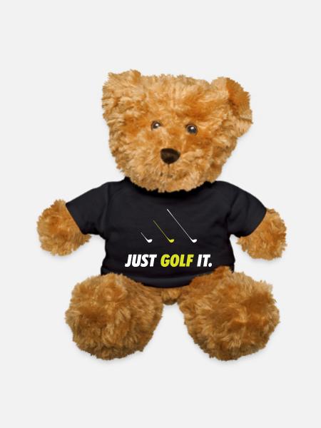Just Golf It - Teddy Bear - black - Front