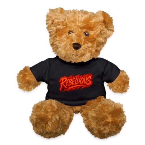 Rebellious Graffiti Neon Orange Streetwear T-Shirt - Teddy Bear