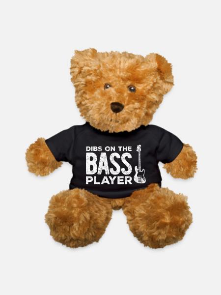 Dibs on the Bass Player - Teddy Bear - black - Front