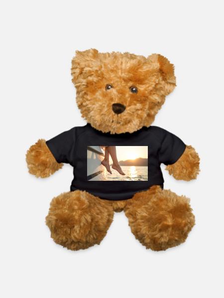 Female feet - Teddy Bear - black - Front