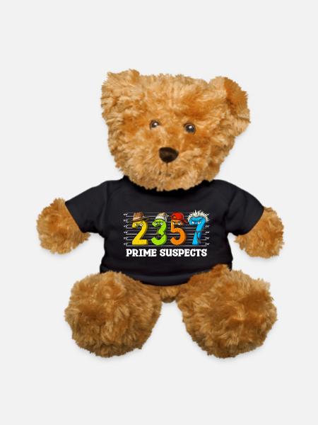 Funny Math Numbers - Teddy Bear - black