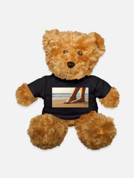 Female beach feet - Teddy Bear - black - Front