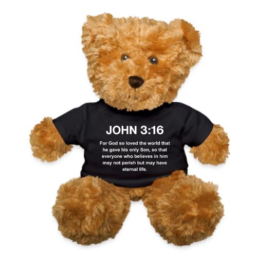 John 3:16 Christian Apparel – White - Teddy Bear