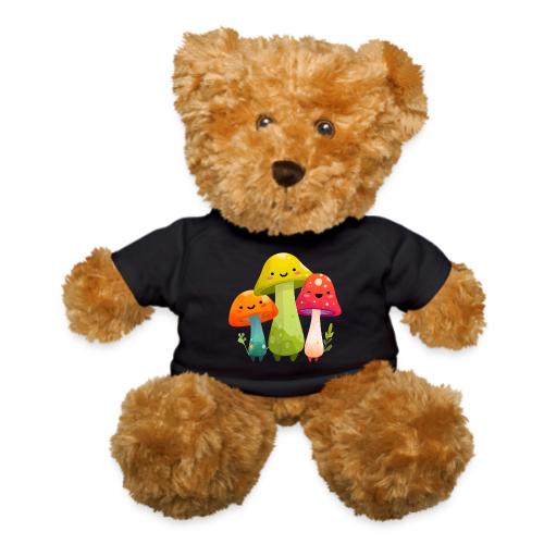 Trio of Happy Mushrooms - Teddy Bear