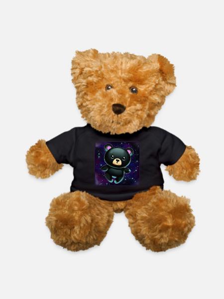 Black Bear In Space - Teddy Bear - black