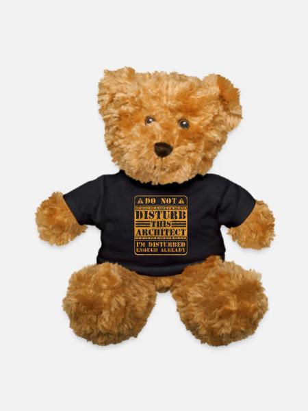 Architect Studies Houses Office - Teddy Bear - black - Front