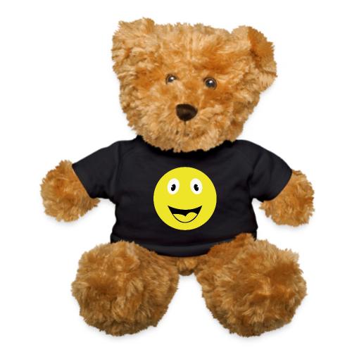 Yellow Happy Face Print - Teddy Bear