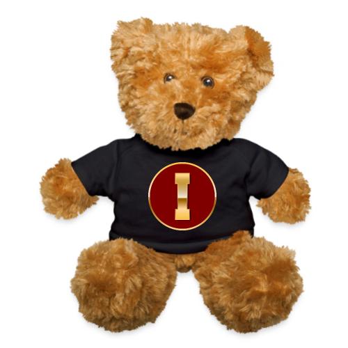 Letter I – Capital Varsity Alphabet Monogram - Teddy Bear