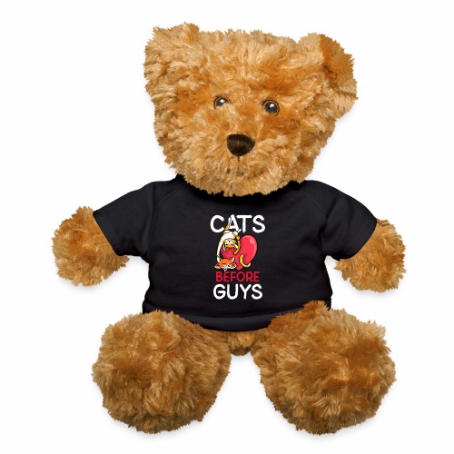 two cats before guys heart anti valentines day - Teddy Bear