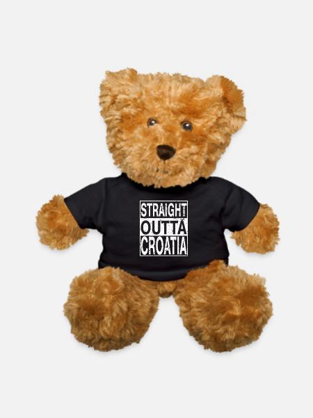 Croatia Straight Outta Croatia - Teddy Bear - black