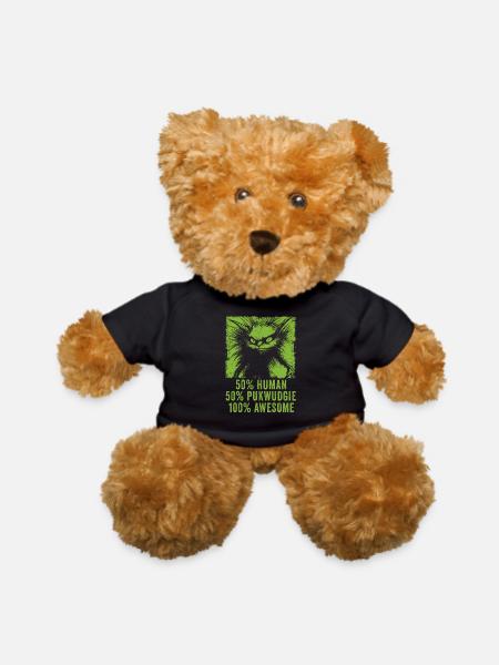 Pukwudgie Cryptid Folklore Myths - Teddy Bear - black - Front
