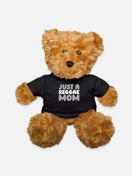 Reggae Just A Reggae Mom - Teddy Bear - black - Front