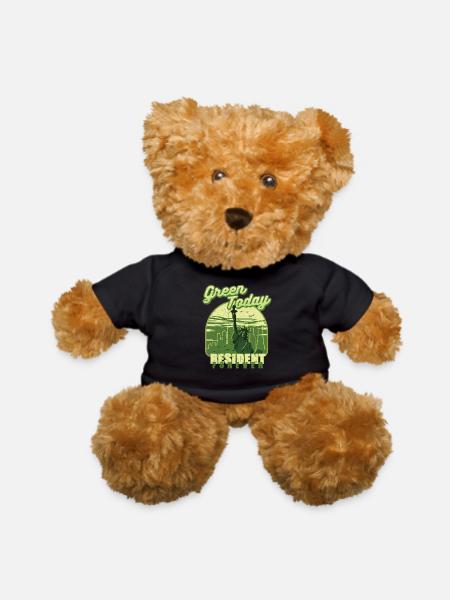 Green Card - Teddy Bear - black - Front
