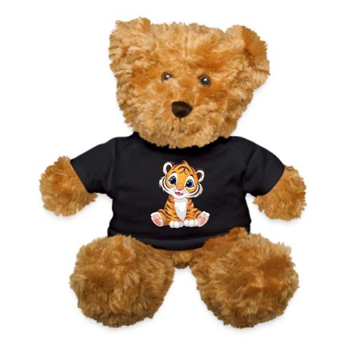 Adorable Cartoon Tiger Cub with Innocent Eyes - Teddy Bear