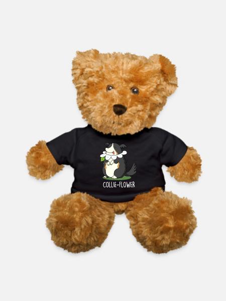 Collieflower Cute Collie Dog - Teddy Bear - black
