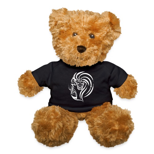 Fierce Lion Logo in White - Teddy Bear