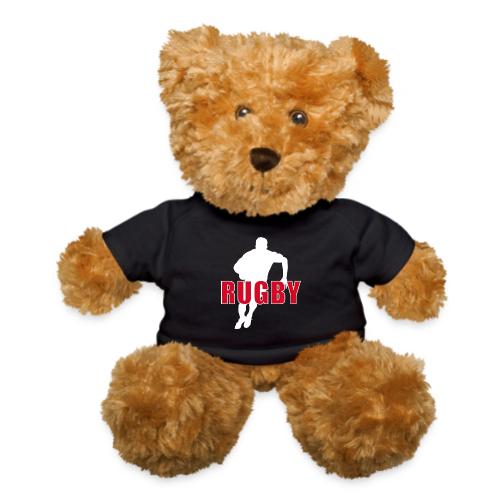 Bold Rugby Action Silhouette - Teddy Bear