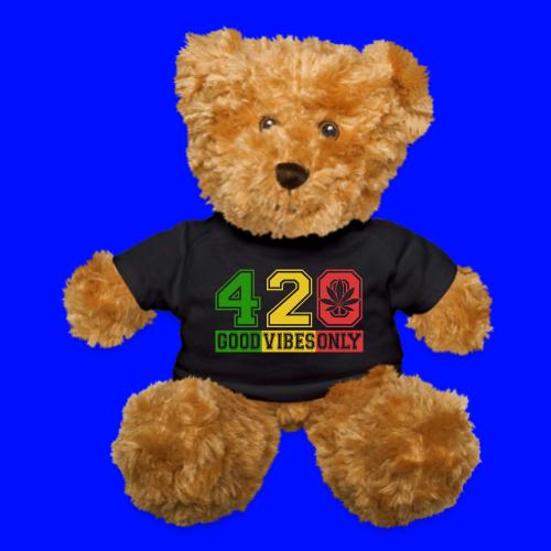 Witty 420 GoodVibes Herb Weed Marijuana Design - Teddy Bear