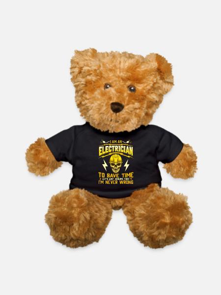 Funny Electrician - Teddy Bear - black