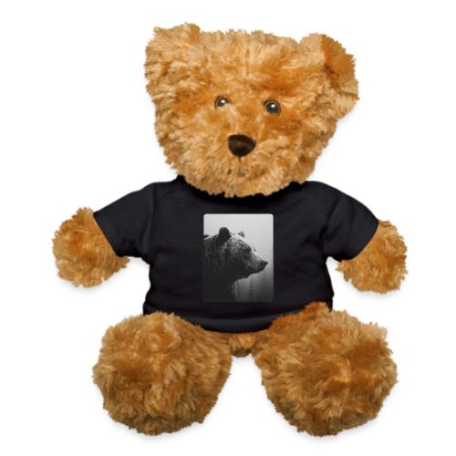 Grizzly Bear Black White Portrait Design - Teddy Bear