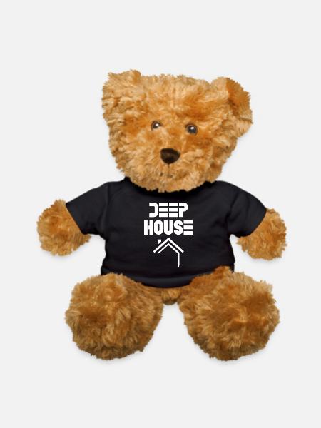 Deep house - Teddy Bear - black - Front