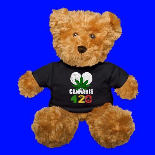 Sidesplitting 420 Love Herb Weed Marijuana Design - Teddy Bear