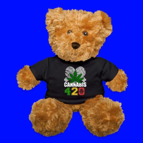 Clever 420 Smoker World Weed Marijuana Design - Teddy Bear