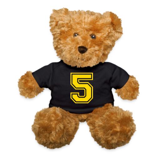 Number 5 in a classic athletic collegiate font - Teddy Bear