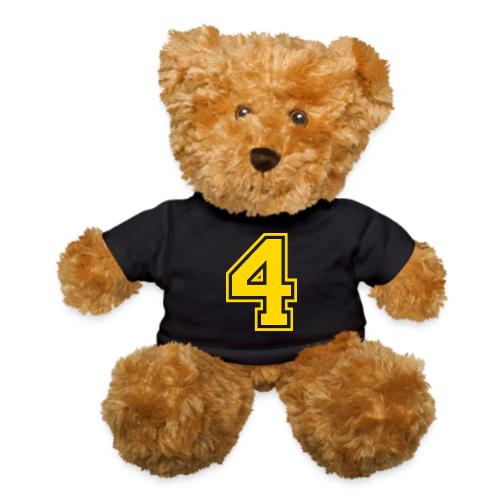 Number 4 in a classic athletic collegiate font - Teddy Bear