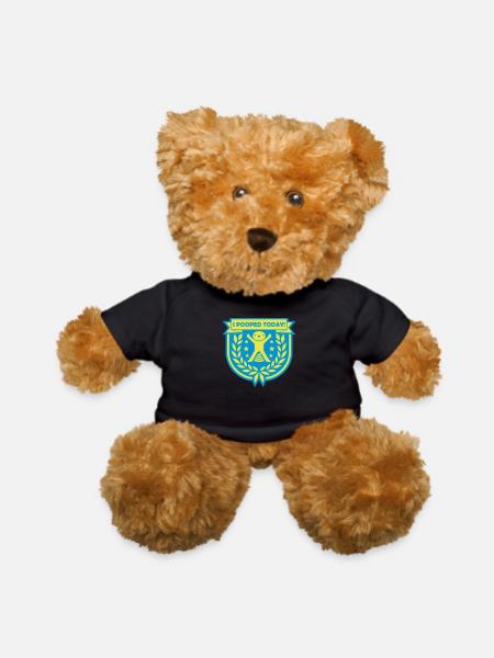 I pooped today quote - Teddy Bear - black - Front