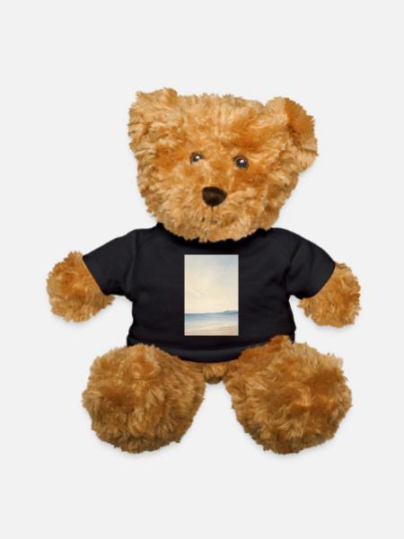 Pastel Seaside Horizon - Teddy Bear - black