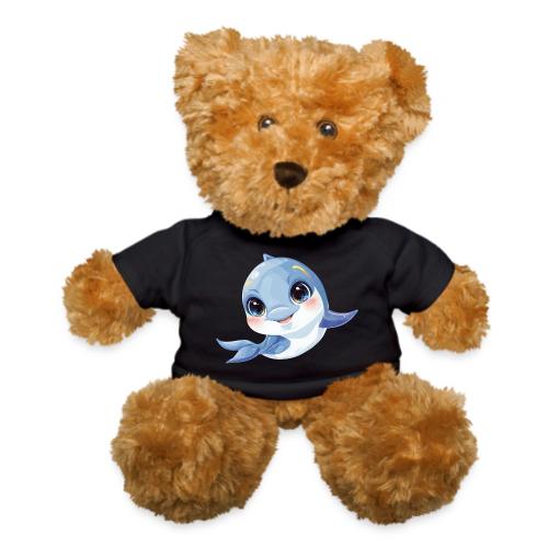 Joyful Blue-White Baby Dolphin - Teddy Bear