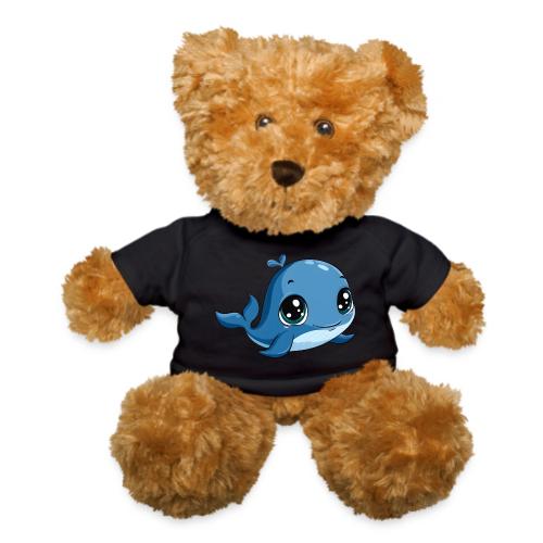 Smiling Blue Baby Whale - Teddy Bear